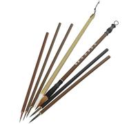 Healeved Lot de 7 Pinceaux de Calligraphie Chinoise Traditionnels en Poils de Loup Taille Moyenne Coffret pour Débutants pour Peinture Sumi Aquarelle et Calligraphie Artistique
