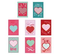 Healeved Lot de 8 Cartes de Vœux Saint-valentin en Papier, Cartes Postales Soi-même Motifs de Cœur, Notes Romantiques pour Invitations et Messages D'amour