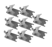 Healeved Lot de 8 Clips pour Clayette Frigo en Acier Inoxydable, Support Étagère Flexible et Facile à Installer pour Réfrigérateur et Congélateur