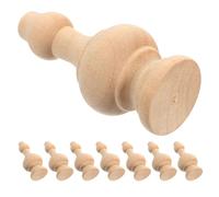 Healeved Lot de 8 Embouts Décoratifs en Bois Naturel Brut, Fleurons de Poteau Romains 6,5 X 2,5 Cm, Résistants aux Intempéries, pour Décoration Escalier, Balustrade et Mobilier Intérieur
