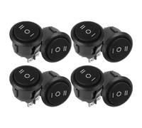 Healeved Lot de 8 Interrupteurs à Bascule Rond 6 Broches 3 Positions Interrupteur à Bascule Marin et Automobile Robuste et Compatible pour Bateau et Voiture Usage Électronique