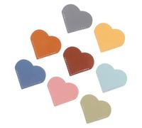 Healeved Lot de 8 Marque-Pages D’Angle de Cœur Mini Protège-Coins de Livres Multicolores Accessoires de Lecture Compacts pour Étudiants et Bureau