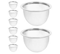 Healeved Lot de 8 Passoires à Thé en Acier Inoxydable 7,0 X 5 Cm, Filtres à Mailles Fines pour Thé en Vrac, Panier Infuseur Compatible Théières et Tasses, Filtre de Remplacement Pratique