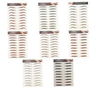 Healeved Lot De 8 Pochoirs Adhésifs Pour Sourcils Effet Naturel Pour Un Maquillage Rapide