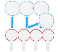 Healeved Lot de 8 Tableaux de Score Vierges Effaçables à Sec en Carton Épais Format 15X25 CM Rouge et 20X35 CM Bleu Portables pour Vote Notation et Réponses Rapides en Classe ou Jeux