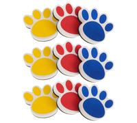 Healeved Lot de 9 effaceurs magnétiques pour tableau blanc fournitures scolaires pour élèves et enseignants - Mini effaceurs en feutre en forme de griffe pour la maison, le bureau et l'école