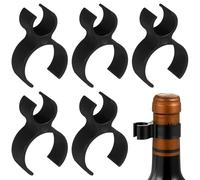 Healeved Lot de 9 Pinces à Bougie Réutilisables en Plastique, Clips de Sécurité pour Bouteilles de Vin, Fixation en C, Accessoire de Fête pour Service et Décoration de Gâteau