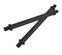 Healeved Manches de Brosse de Toilette 2 Pièces en Plastique Noir, Accessoires pour Brosse Wc Connecteur, 141 MM, Utilisation pour Entretien Hygiénique des Toilettes