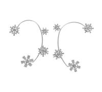 Healeved Manchettes D'oreilles Flocon De Neige Femme Accessoire Bijou Clips Non Percés Fête Élégant