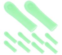 Healeved Manchons D'oreille en Silicone Vert 10pcs pour Nettoyage des Oreilles Sûrs et Pratiques, Accessoires Polyvalents pour Enlever le Cérumen Facilement