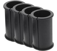 Healeved Manchons en Caoutchouc Antichoc pour Microphone 4 Pièces, Accessoires de Protection Noirs, Finition Soignée et Grosse Fiabilité, Adaptés pour Supports de Choc Micro