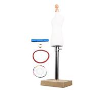 Healeved Mannequin de Couture Femme 1/4 Taille en Coton Blanc Socle Support Mannequin Buste Féminin pour Présentation et Conception de Vêtements Modèle Poupée pour Atelier de Création