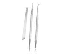 Healeved Manucure 3 Pièces Ensemble Ongle Cuticule Poussoir Cuticule Dissolvant Cuillère Ongles Peau Morte Coupe-Cuticules Poussoir Peau Morte Fourchette Cuticule Éplucheur Grattoir Peau