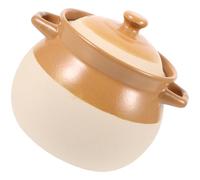 Healeved Marmite en Céramique 2l pour Cuisson au Gaz, Cocotte Traditionnelle pour Soupe et Mijoté, Pot Cuisine Résistant Haute Température, Usage Maison et Commercial