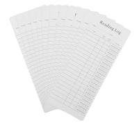 Healeved Marque-page Suivi de Lecture de Lecture Papier Couché Blanc de Livre 12 Pièces Marque-page de Suivi du Journal pour Livres