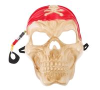 Healeved Masque de Pirate Squelette Ajustable et Confortable en Plastique pour Adultes pour Fêtes Costumées et Soirées Halloween