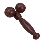 Healeved Masseur Facial En Bois Wengé Petit Modèle Rouleau Double Boule Outil De Beauté Du Visage Massage Raffermissant Lymphatique Anti-âge Visage Et Cou Peau Lisse Naturelle Ergonomique
