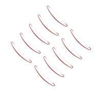 Healeved Mât de Bannière Manuel 24 Cm Rouge, Lot de 10 Pièces, Bâton Portable pour Drapeau à Poignée, Accessoires pour Événements Sportifs, Rallyes et Animations en Plein Air