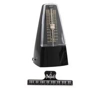 Healeved Métronome Mécanique Noir avec Pince à Notes, Réglage Précis du Tempo pour Piano, Guitare, Guzheng et Erhu, Accessoire Musical Essentiel pour Entraînement Couleur Couleur Aléatoire