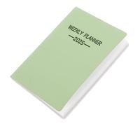 Healeved Mini Agenda Hebdomadaire 2025 A7 en Pu Vert Avocat, Carnet de Poche Compact, Couverture Robuste, Papier Épais Anti-transparence, Calendrier Annuel Janvier-décembre, Bureau et