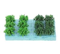 Healeved Mini Buisson Artificiel en Plastique pour Décor de Table de Sable Modèle Statique d'Arbuste de Jardin Soi-Même Accessoire de Paysage Miniature pour Circuit de Couleur Aléatoire