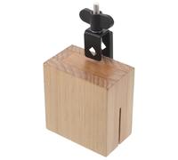 Healeved Mini cloches de vache en bois massif carré, instrument de percussion portable à main, résonance fine, accessoire pour petite batterie en répétition