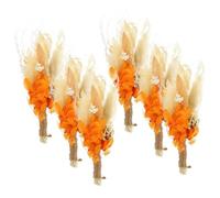 Healeved Mini de Fleurs Séchées Naturelles Style Bohème Élégant 6 Bouquets Fleurs Stabilisées sans Entretien pour Décoration de Table pour Décoration de Mariage