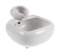 Healeved Mini Fontaine D'intérieur en Céramique Blanche pour Bureau et Maison, Décor Aquatique Apaisant Sons Relaxants, pour Poissons et Plantes