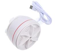 Healeved Mini Lave-Linge Portable Automatique en Polypropylène Blanc Compact et Léger Lave-Linge de Voyage pour Chaussettes et sous-Vêtements Camping et Déplacement Professionnel Cycle