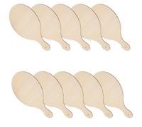 Healeved Mini Planches à Découper en Bois Brut Rondes Poignée Lot de 10, Planches de Service pour Fruits et Charcuterie, Accessoires la Cuisine Pratiques