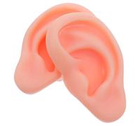 Healeved Modèle Oreille Silicone Réaliste 5d Paire Gauche et Droite Couleur Peau Claire Souple pour Pratique du Piercing Entraînement Présentation Bijoux Accessoires Professionnels