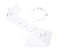 Healeved Mom to Be Sash Avec Tiara Et Ceinture Accessoires Pour Shower Et Maternité Élégants Et Ajustables Décoration Pour De Naissance