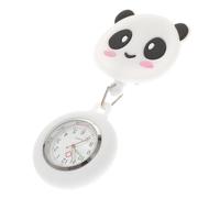 Healeved Montre de Poche Extensible pour Infirmière Panda en Silicone Blanc, Montre de Poitrine Médicale Cadran Large, pour Professionnels de Santé en Milieu Hospitalier