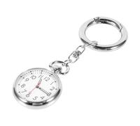 Healeved Montre de Poche Infirmière Argentée en Acier Inoxydable Verre, Fonction Phosphorescente, pour Vêtements de Travail des Médecins et Infirmières