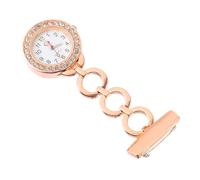Healeved Montre Infirmière Suspendue Or Rose en Alliage Métal, Design Rectangulaire, pour Professionnelle de Santé, Usage Médical et Examens, Taille Compacte