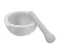 Healeved Mortier et Pilon en Céramique Blanche 1 Pièce, Bol de Broyage Mini pour Laboratoire Cuisine, Pot à Épices Polyvalent, Pilon à Assaisonnement pour Écraser Remède et Ail, Outil