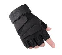 Healeved Moufles Tactiques Demi-Doigts Chauds Noirs Taille M Doublure Polaire Antichoc et Respirants pour Cyclisme Randonnée et Sports de Plein Air