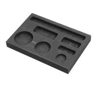 Healeved Moule à Lingots en Graphite Haute Pureté 7 Emplacements Creuset Réutilisable pour Fusion et Moulage de Métaux Moule de Fonderie Précis pour Bijoux et Alliages