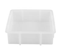 Healeved Moule Carré en Silicone Réutilisable pour Résine Époxy, Matériau Silicone Blanc, pour Projets DIY et Renforcement de Livres, Design Créatif et Stylé