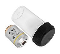 Healeved Objectif pour Microscope Biologique Grossissement 4X pour Observations Détaillées Accessoires pour La Microscopie Biologique Objectif pour Imagerie Haute Résolution Verre