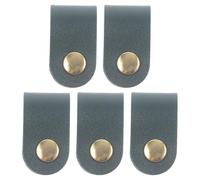 Healeved Organisateur de Câbles et Attaches de Cordon en Cuir Artificiel 5 Pièces pour Bureau et Voyage Rangement Compact Vert Foncé pour Audio et USB