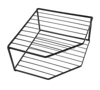 Healeved Organisateur de Vaisselle en Fer Noir à Double Couche, Étagère de Rangement Stable pour Casseroles et Assiettes sous Évier ou Garde-Manger