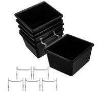 Healeved Organisateur d'Outils pour Panneau Perforé 6 Bacs Plastiques et Crochets, Conçu pour Récupération Rapide en Atelier et Espace de Création