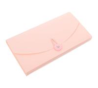 Healeved Organiseur de Billets B6 en Plastique Léger Pochette Portable Rose pour Reçus et Trieur Accordéon à Grosse Capacité Bureau Maison et École