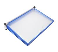 Healeved Organiseur Mural de Bureau A4 5 Panneaux à Accès Facile en Plastique Transparent Bleu Système d'Affichage à Chargement Rapide Porte-Documents Mural Ergonomique pour Espace