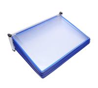 Healeved Organiseur Mural pour Dossiers A4 10 Pochettes Transparentes Porte-Documents Suspendu en Plastique et Métal Bleu Bureau École Cabinet Présentoir Mural pour Brochures et