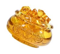 Healeved Ornement de Bol à Trésor en Cristal Or, Décoration de Bureau Créative de Corne D'abondance, pour Bureau ou Restaurant