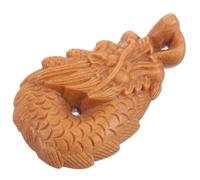 Healeved Ornement Suspendu en Bois de Santal Gravé Dragon Pendentif Porte-Clés Décoratif Vintage Breloque Artisanale pour Paquet Rétro Accessoire DIY Original et Élégant