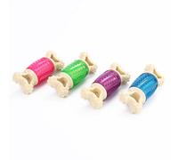 Healeved Os à mâcher couineur pour Petits Chiens, Jouet sonore pour Chiots Faisant Leurs Dents, résistant aux morsures, 14,5 cm, Vert