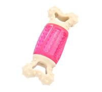 Healeved Os à mâcher couineur pour Petits Chiens, Jouet sonore pour Chiots Faisant Leurs Dents, résistant aux morsures, 14,5 cm, Rose